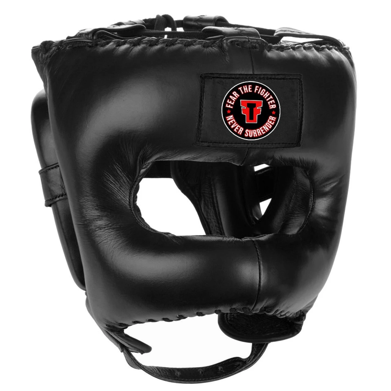 FTF (FEAR THE FIGHTER) Traditional Headgear With Face-Saver Bar Black 3 FTF (FEAR THE FIGHTER) Traditional Headgear With Face-Saver Bar Black
