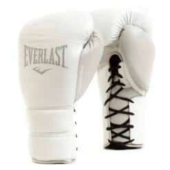 Everlast Powerlock2 Pro Laced Training Gloves White/Grey