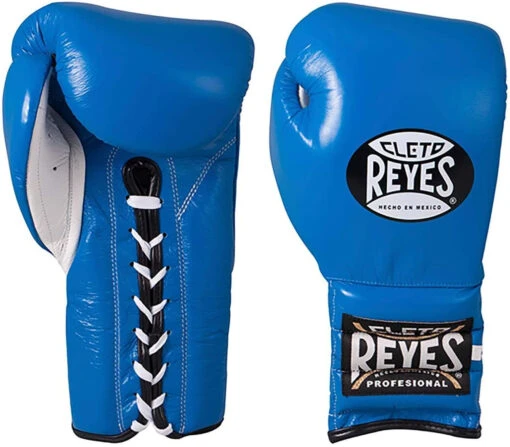 Cleto Reyes Lace-Up Training Boxing Gloves Electric Blue Color