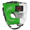 FTF (FEAR THE FIGHTER) Traditional Headgear With Face-Saver Bar Citrus Green/White -Boxing Shop 6995dc26 dd66 49b7 8eb6 40505023c77b 92139.1681314535