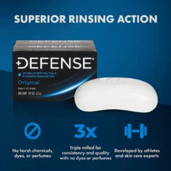 Defense Soap 4 Oz Bar (Pack Of 2) - 100% Natural And Herbal Pharmaceutical Grade Tea Tree Oil. Made In USA. -Boxing Shop 715 S25 NBL. SL1500 51803.1654827939