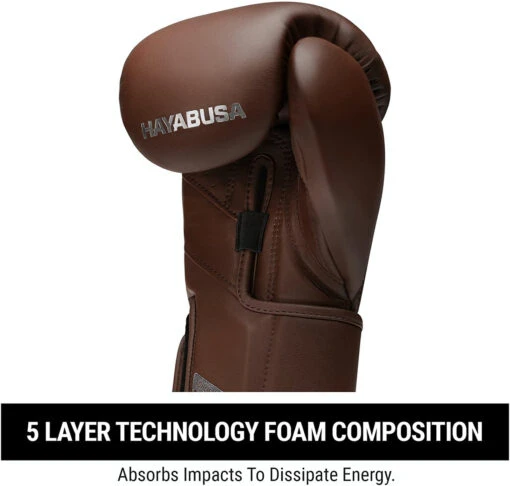 Hayabusa T3 Kanpeki Boxing Gloves Walnut Brown - Image 5