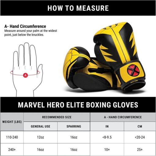 Hayabusa Marvel’s Wolverine Boxing Gloves - Image 5