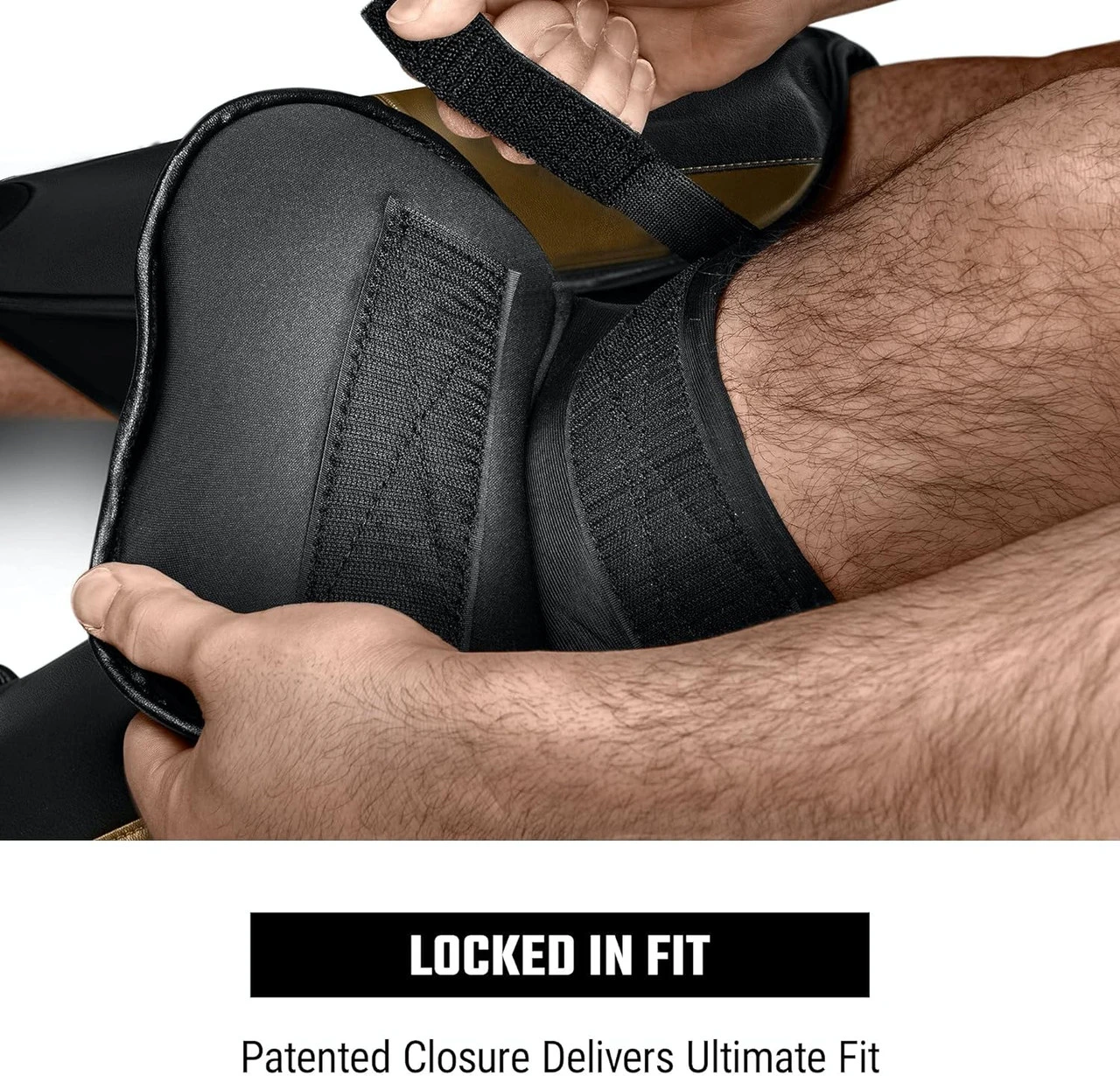 Hayabusa T3 Full-Back Shin Guards Black/Gold 4 Hayabusa T3 Full-Back Shin Guards Black/Gold - Image 2