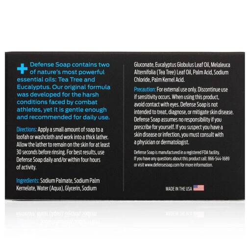 Defense Soap 4 Oz Bar (Pack Of 2) - 100% Natural And Herbal Pharmaceutical Grade Tea Tree Oil. Made In USA. - Image 5