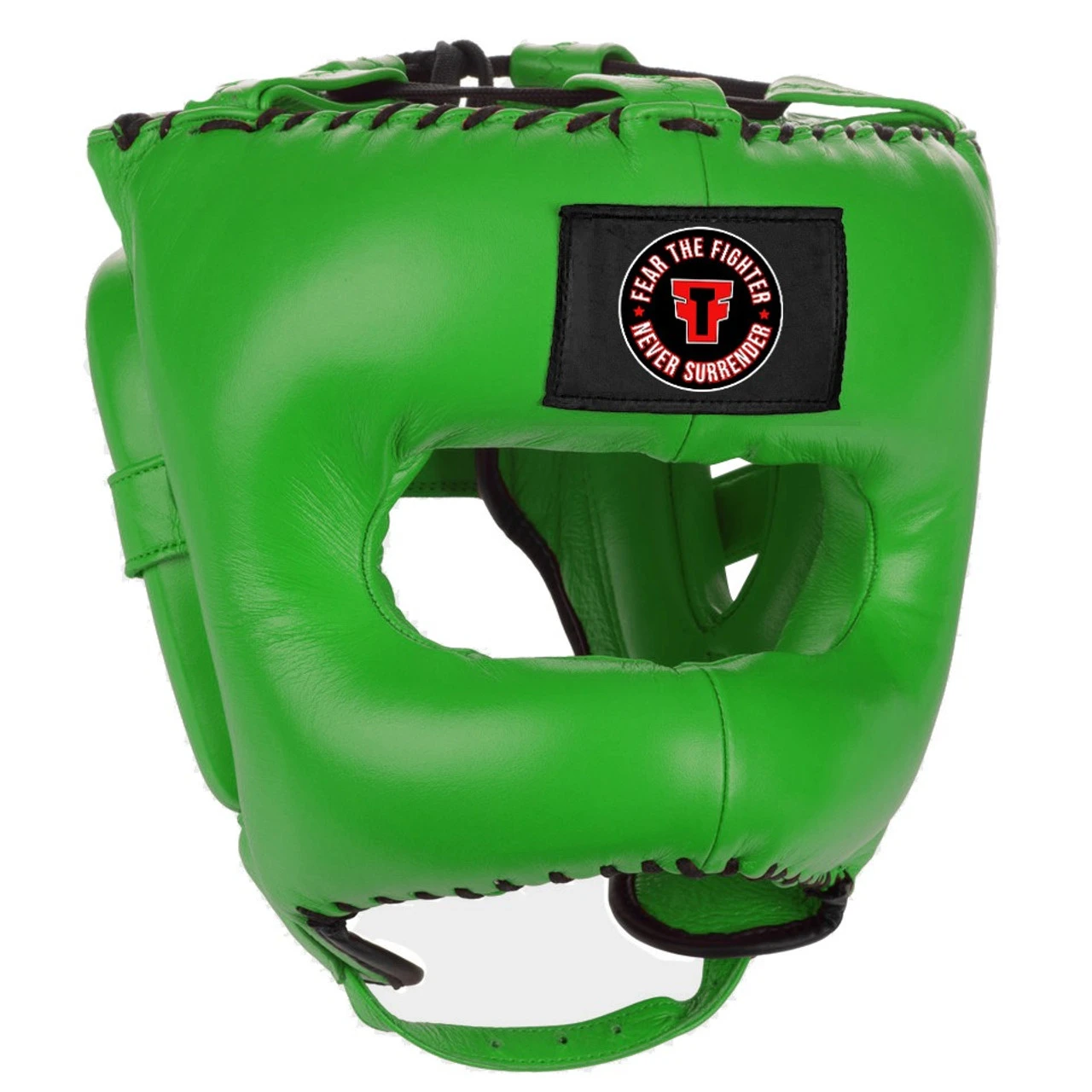 FTF (FEAR THE FIGHTER) Traditional Headgear With Face-Saver Bar Citrus Green 3 FTF (FEAR THE FIGHTER) Traditional Headgear With Face-Saver Bar Citrus Green