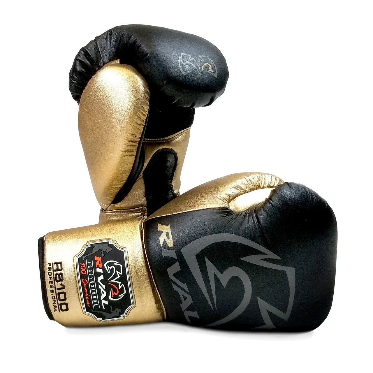 RIVAL RS100 Professional Boxing Sparring Gloves Black/Gold 3 RIVAL RS100 Professional Boxing Sparring Gloves Black/Gold