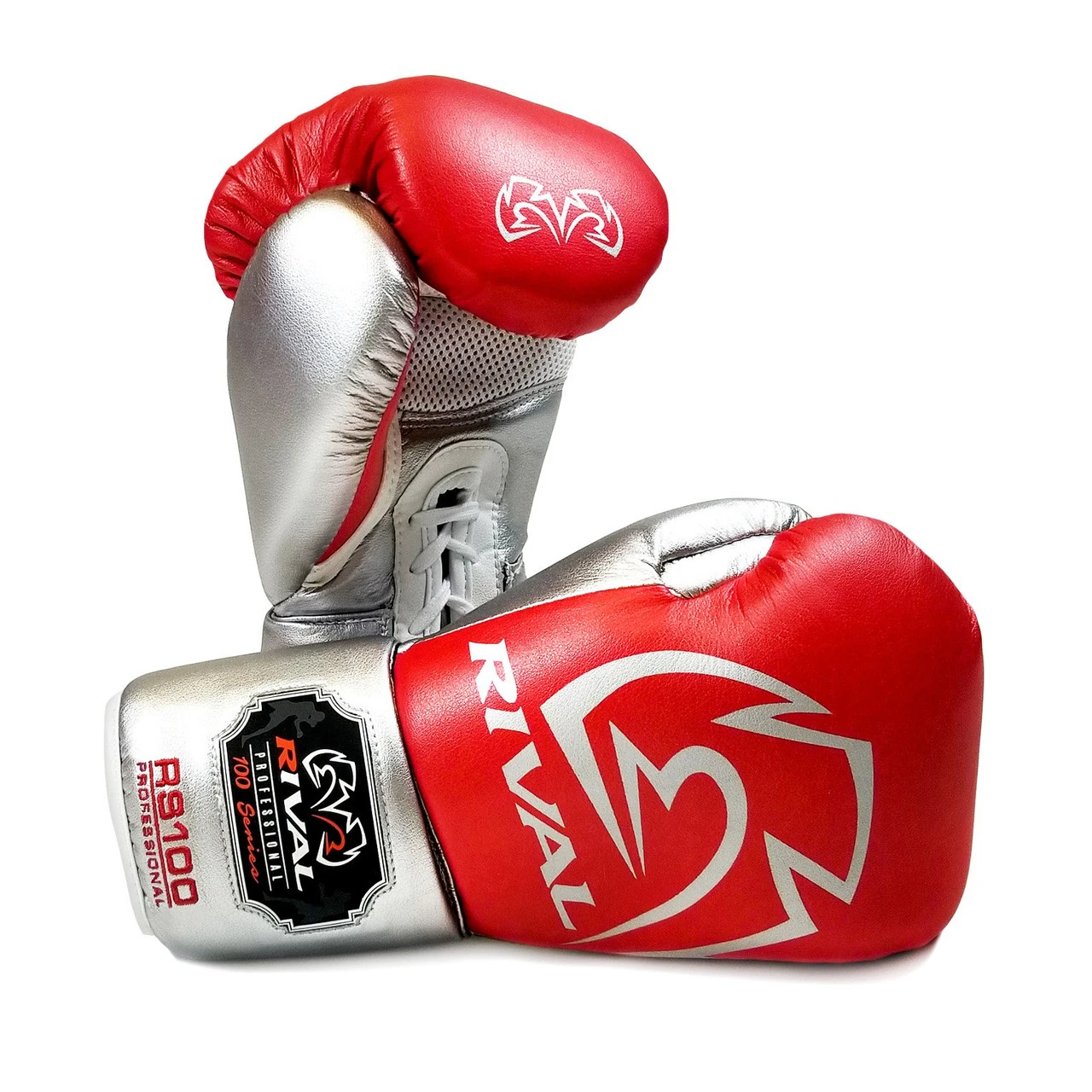 RIVAL RS100 Professional Boxing Sparring Gloves Red/Silver 3 RIVAL RS100 Professional Boxing Sparring Gloves Red/Silver