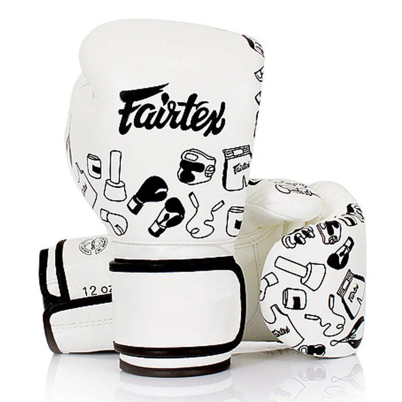 Fairtex Muay Thai Gloves White Street Art 3 Fairtex Muay Thai Gloves White Street Art