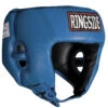 Ringside Competition Boxing Muay Thai MMA Sparring Head Protection Headgear Without Cheeks Blue
