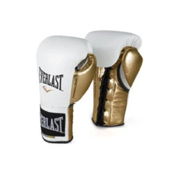 Everlast Powerlock Laced Training Gloves White/Gold